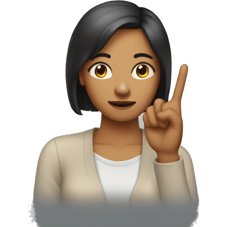 woman saying no with the fingers emoji