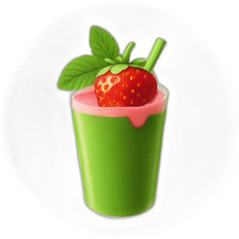 Strawberry matcha emoji