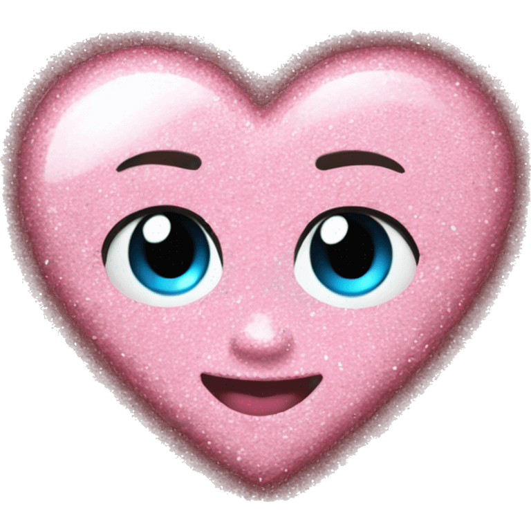 Baby pink glitter heart  emoji