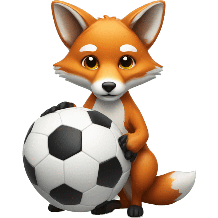 Fox with soccer ball emoji