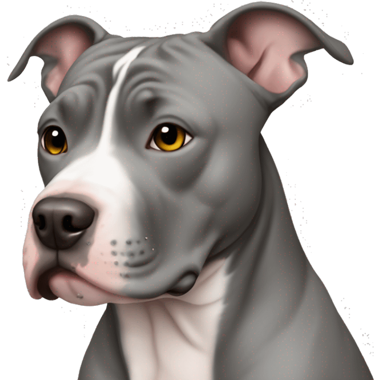 Full grey pit bull no white emoji