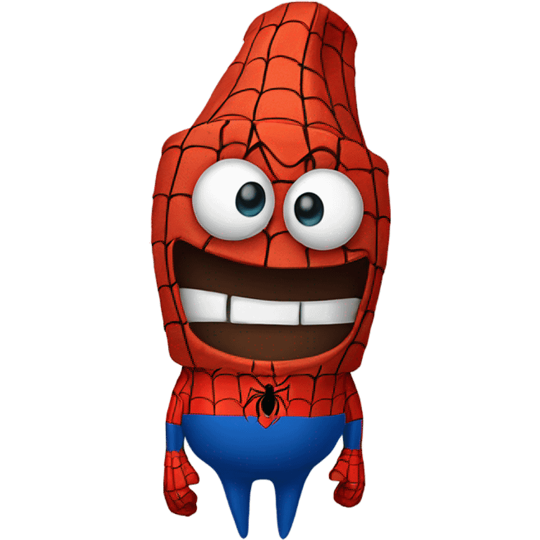 SpongeBob in spider man hat emoji