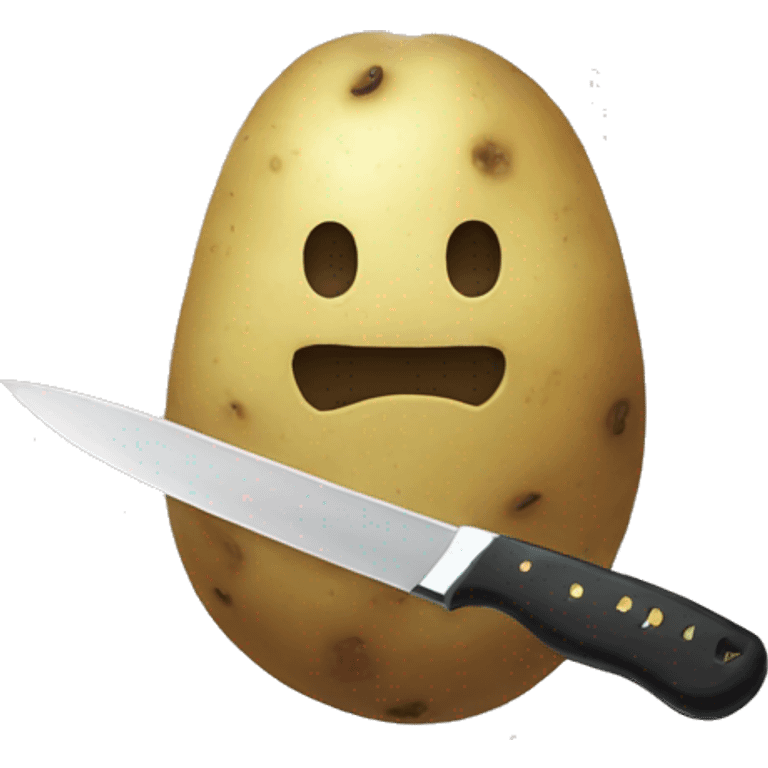 Potato and a knife in hand anime emoji