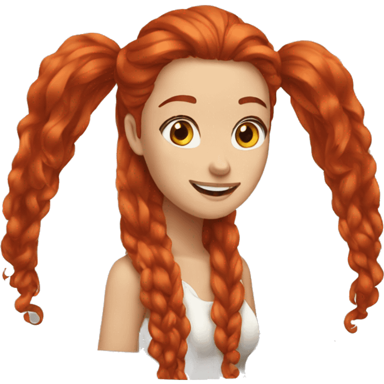 long red hair emoji