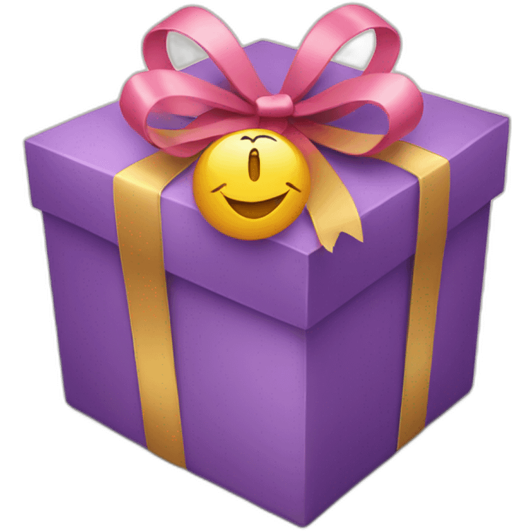 gift box with smile emoji