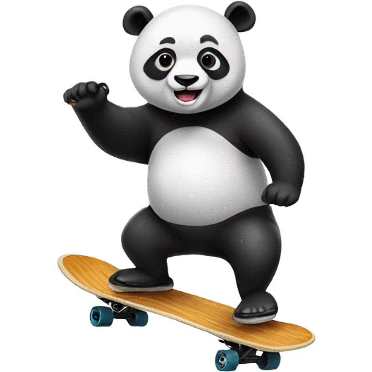 Panda riding skateboard  emoji