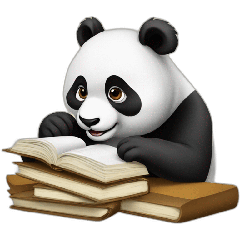 panda studying emoji