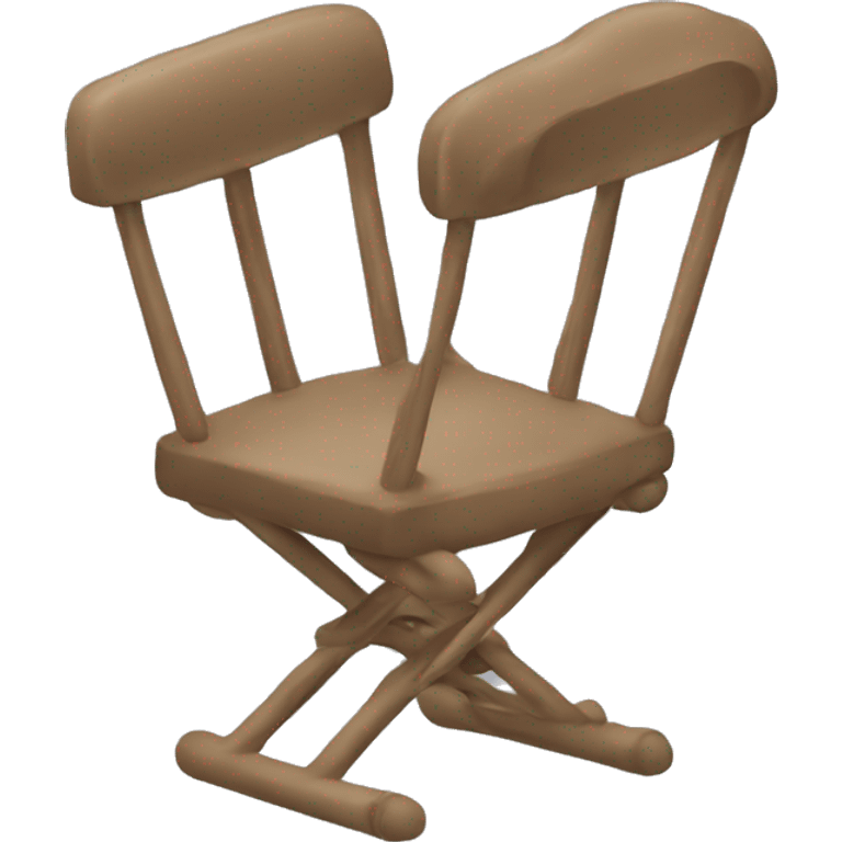 A flying chair with angle winghs emoji