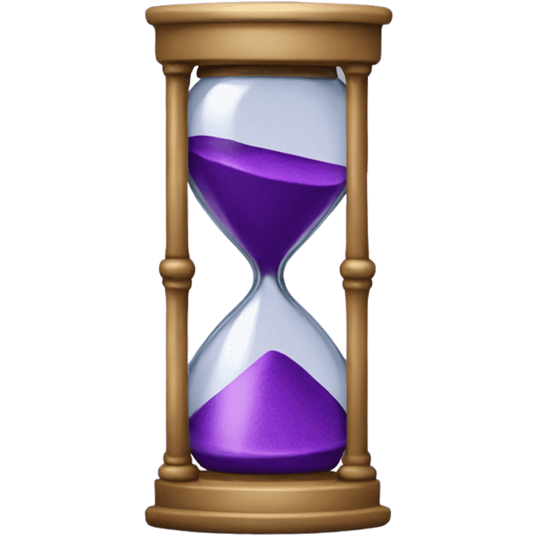 purple hourglass emoji