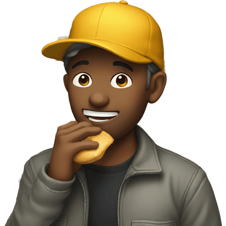 bite avec une casquette emoji