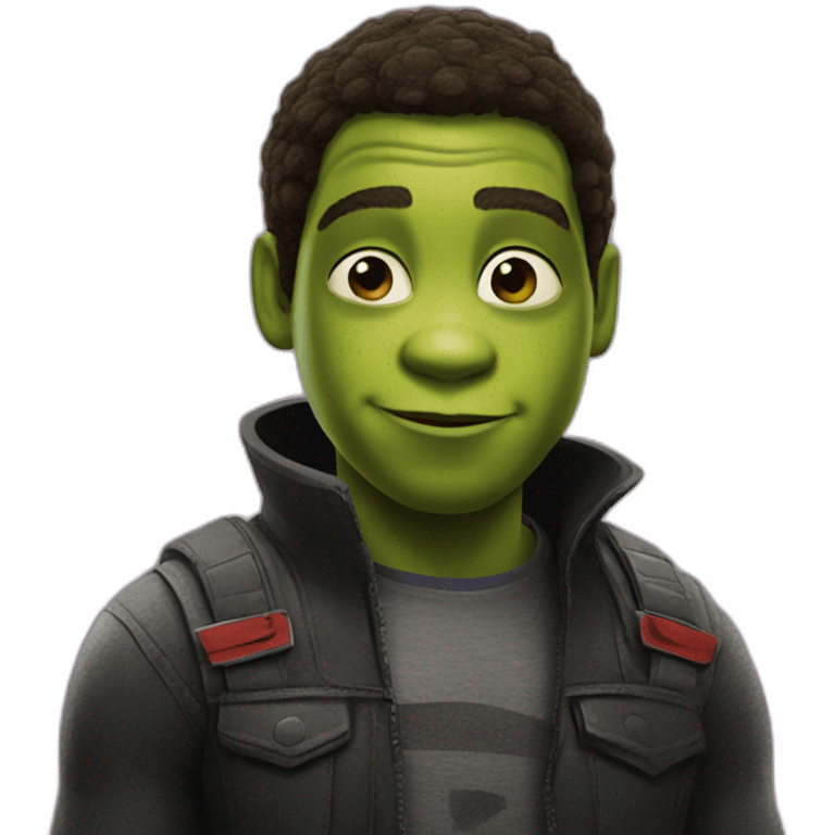 Shrek like miles morales emoji