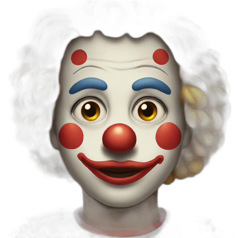 Clown with blank stare emoji emoji