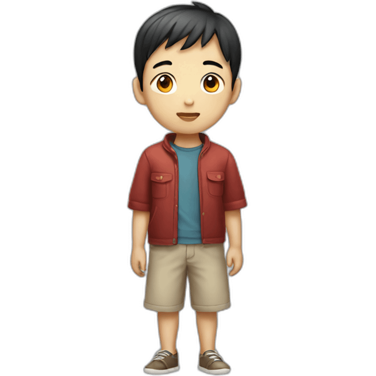 Chinese boy standing  emoji