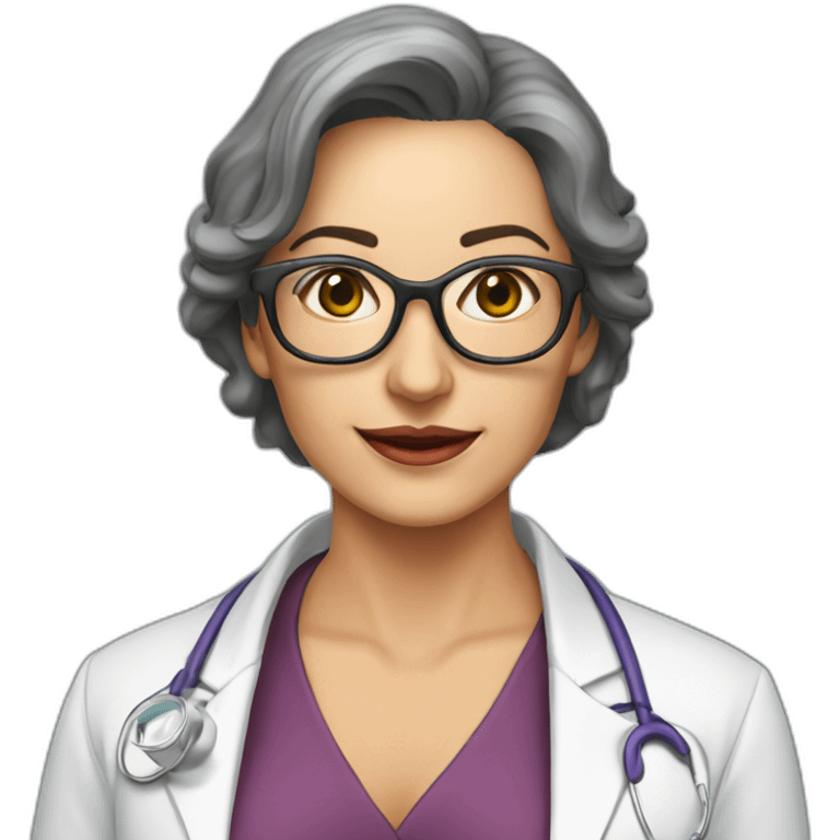 Professora Ana Paula anatomia usando óculos emoji