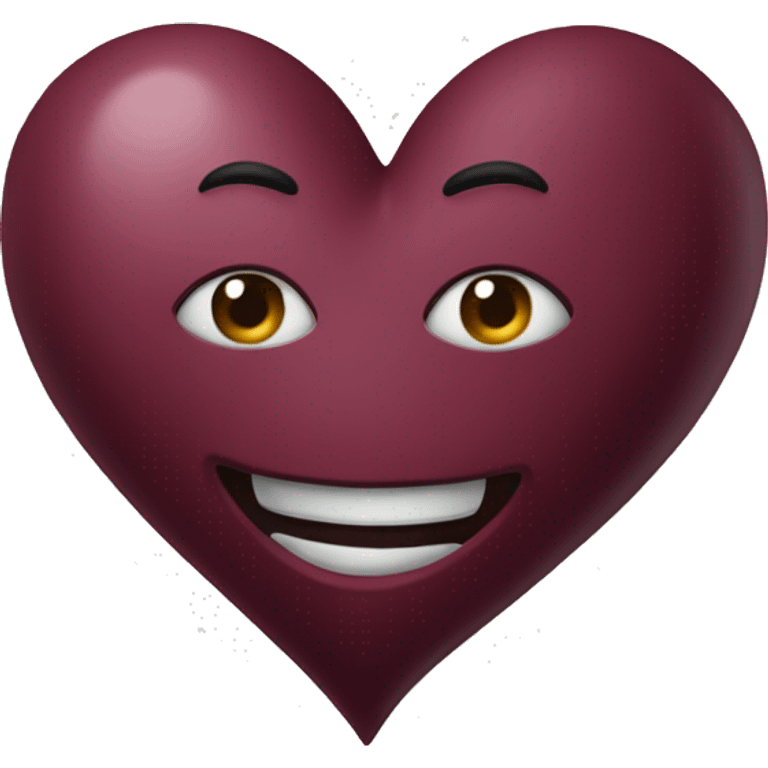 Corazón vinotinto emoji