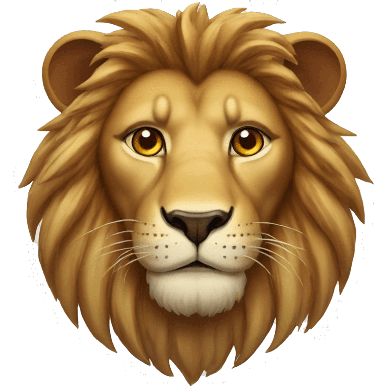 Lion avec des yeux rouges emoji