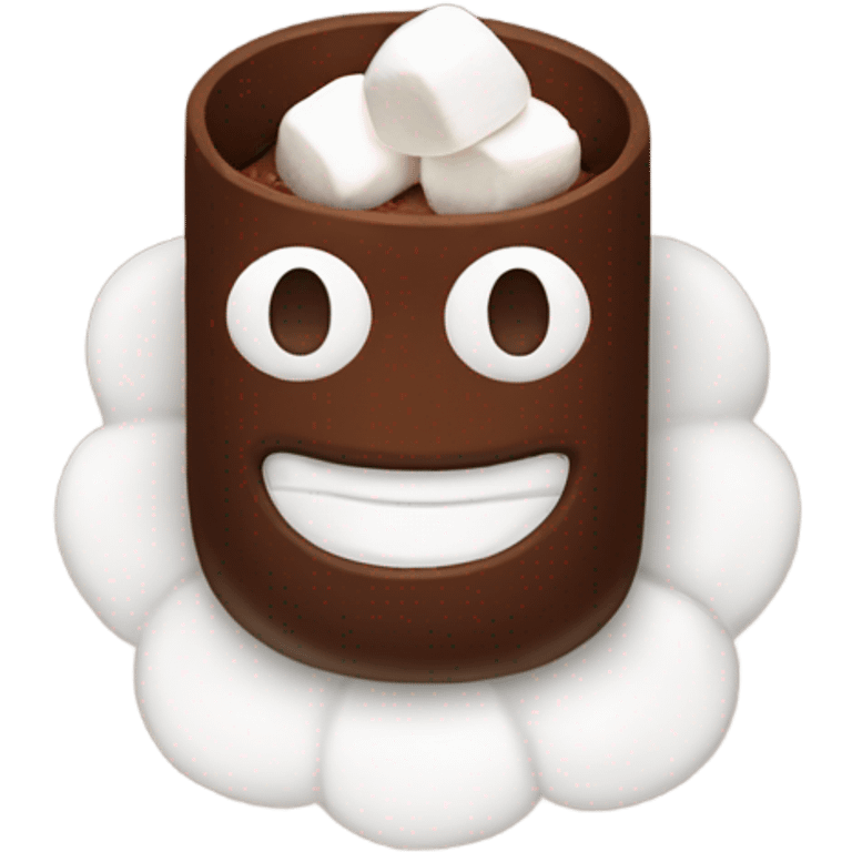 Cacao with marshmallow  emoji