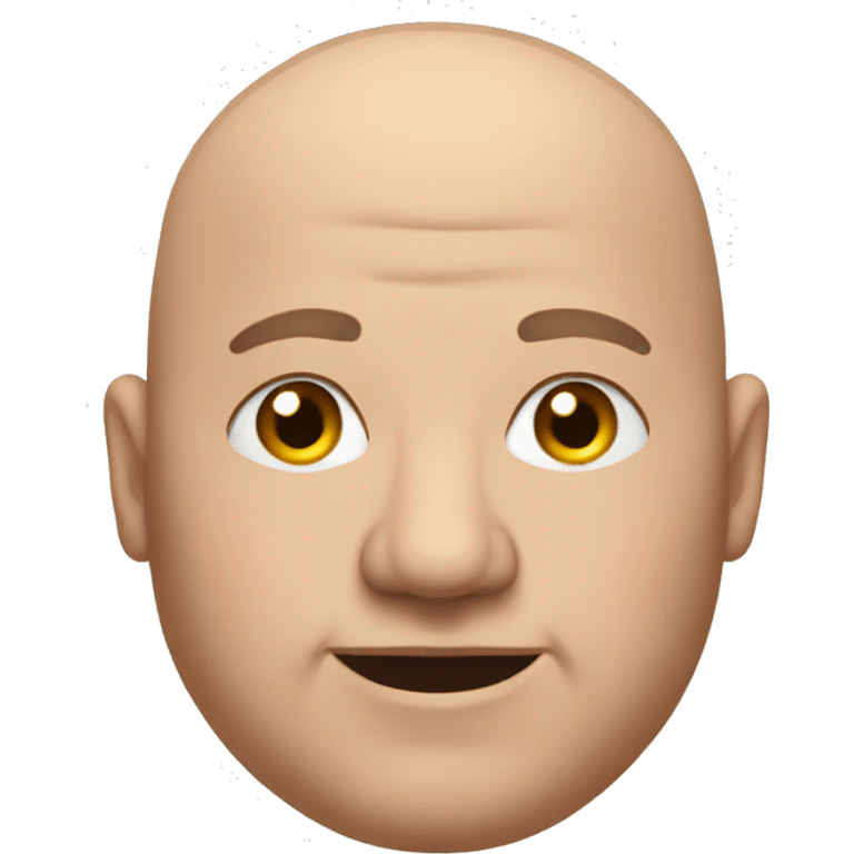 Fat bald man emoji