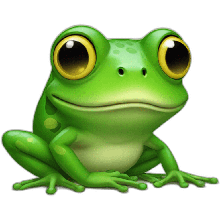 Frog playing Xbox emoji