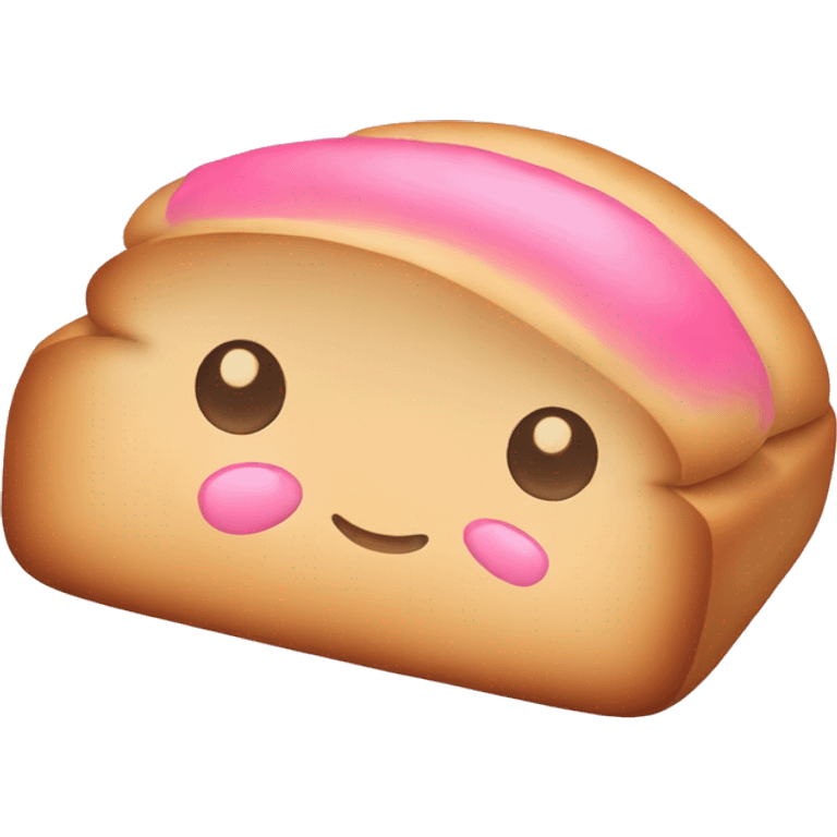 bread with pastel pink jam  emoji