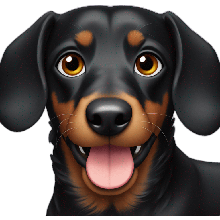 black dachsund emoji