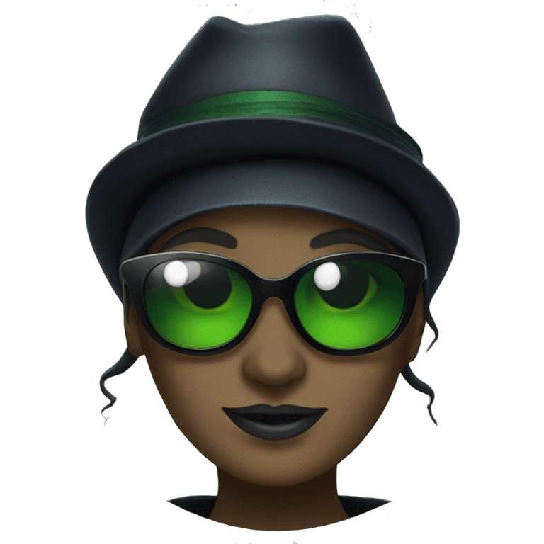 Elphaba from wicked wearing sunglasses emoji