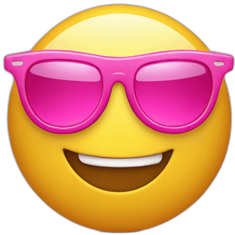 smiley face with pink sunglasses emoji