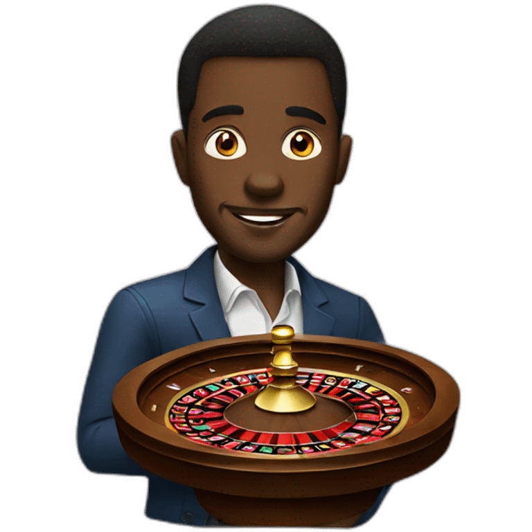 Black Man with a casino roulette emoji