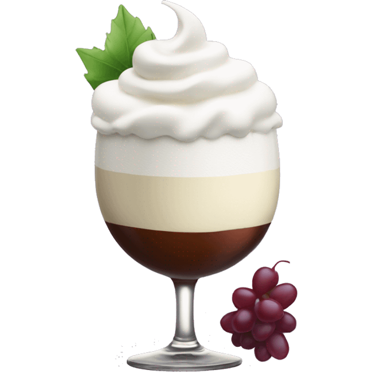 wine with whipped cream on top emoji