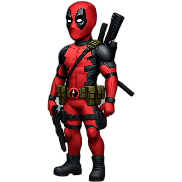 Deadpool con uniforme militar emoji