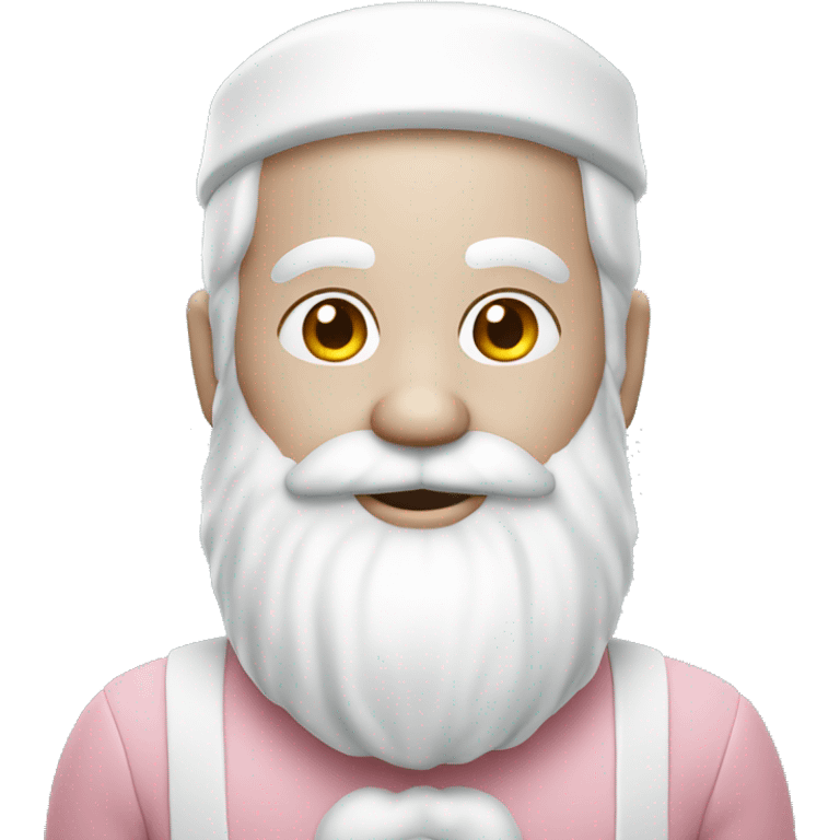 Light Pink Santa Claus with white skin emoji