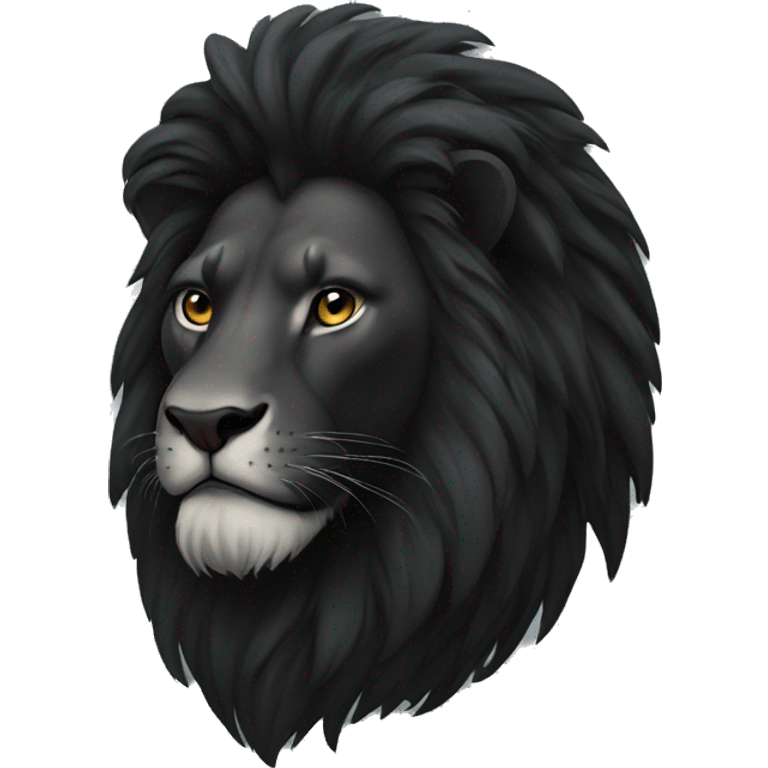 black lion  emoji