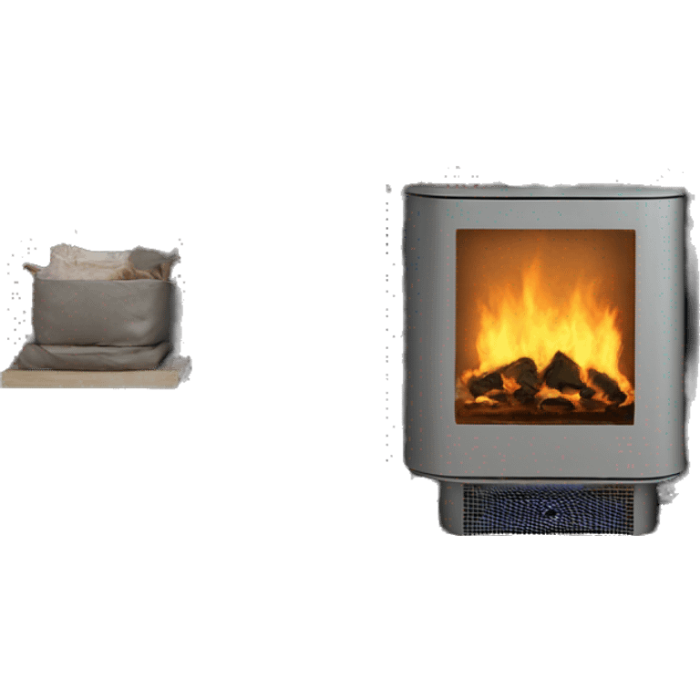 flame stove modern grey emoji