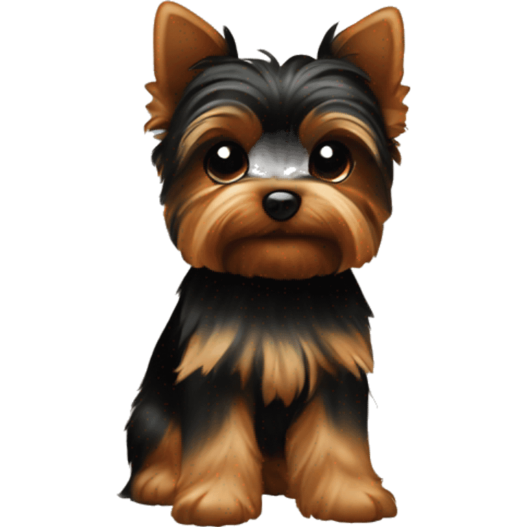 Yorkie black & brown  emoji