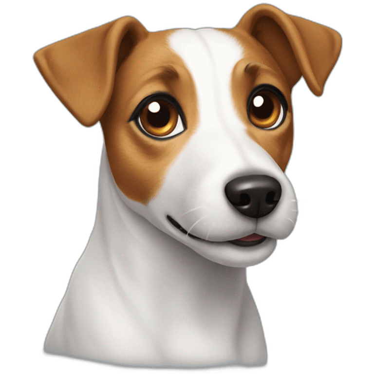 Jack Russell Terrier with a emoji