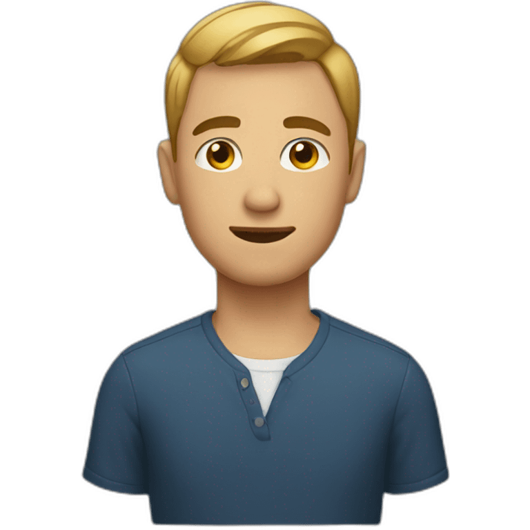 man with short hair emoji