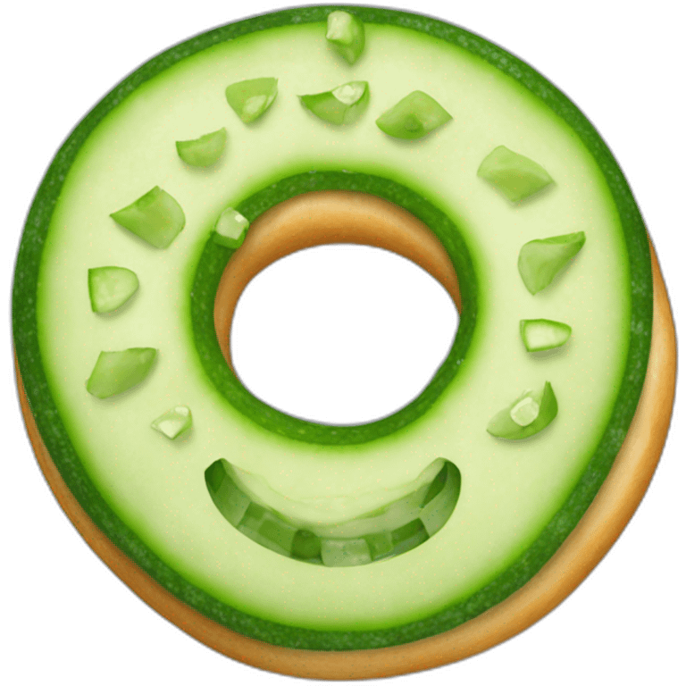 cucumber stuck in a bagel emoji