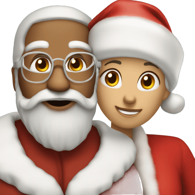 santa claus with ms claus emoji