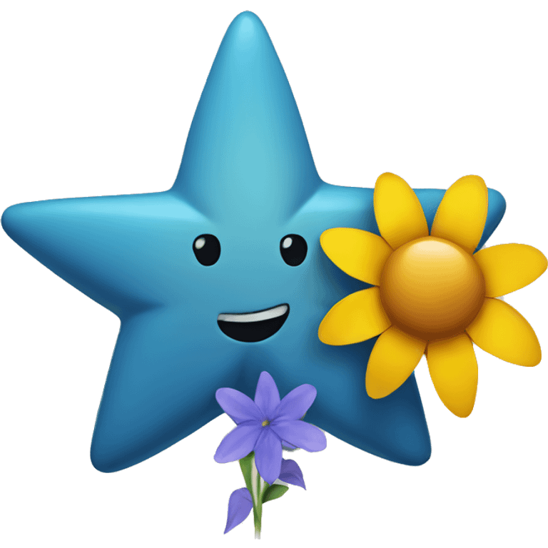 Flower and a star emoji