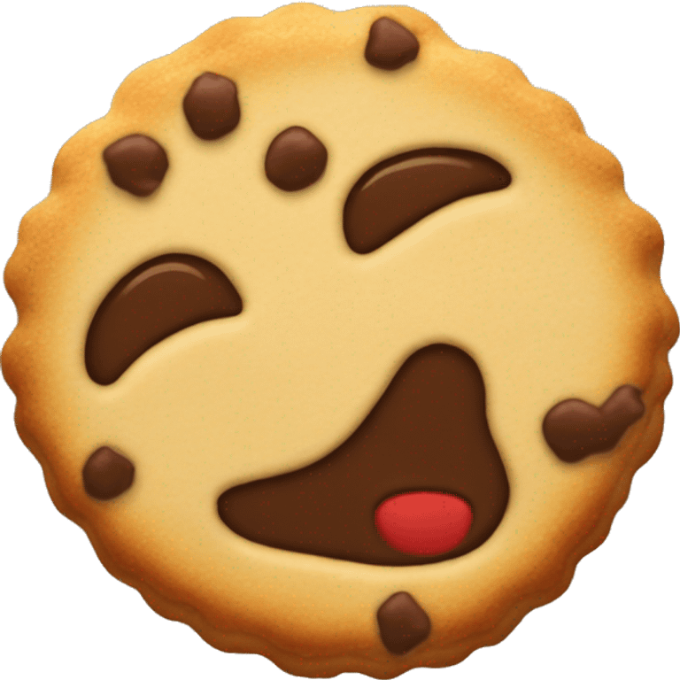 A cookie that is almost melted by the sun. emoji