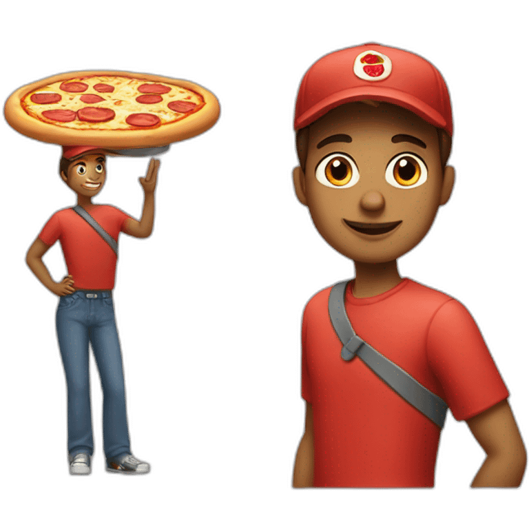 pizza delivery boy emoji