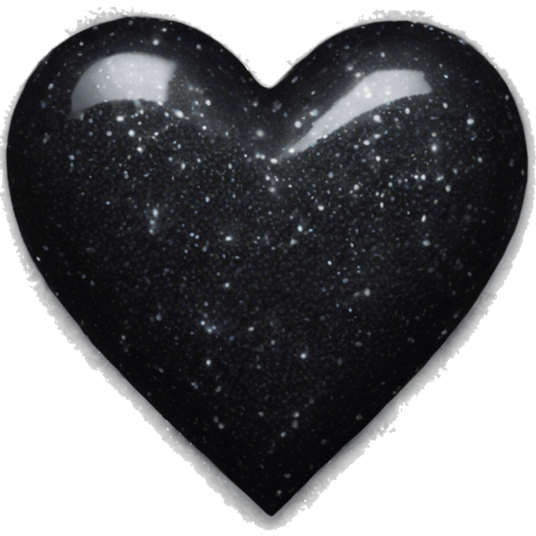 sparkly black heart emoji