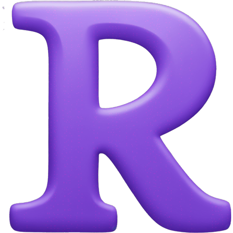 A purple letter R emoji