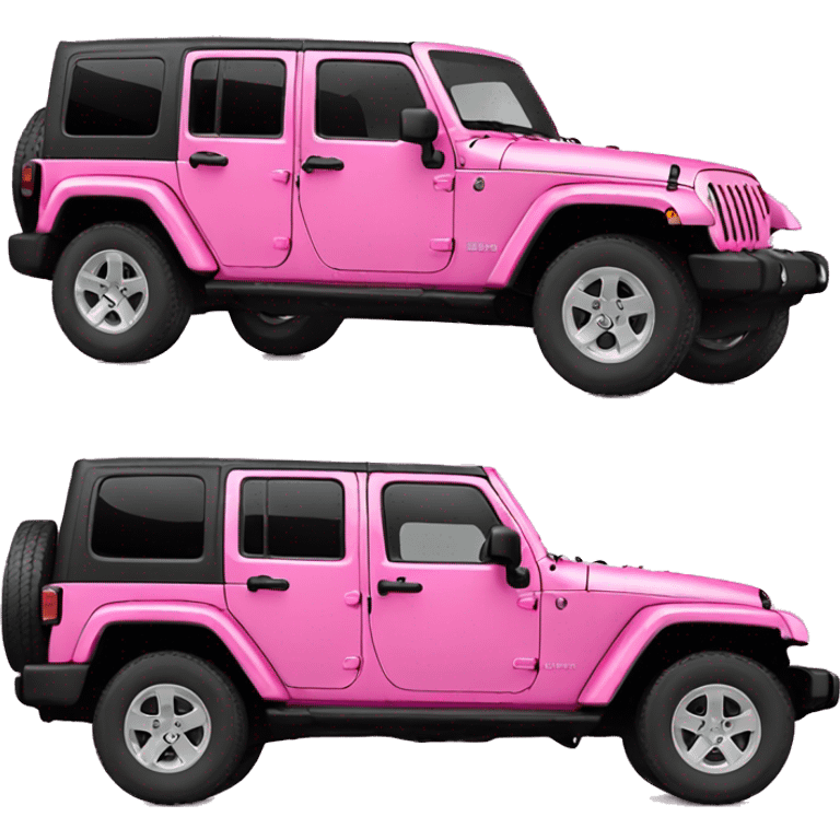 Pink 4 door jeep wrangler  emoji