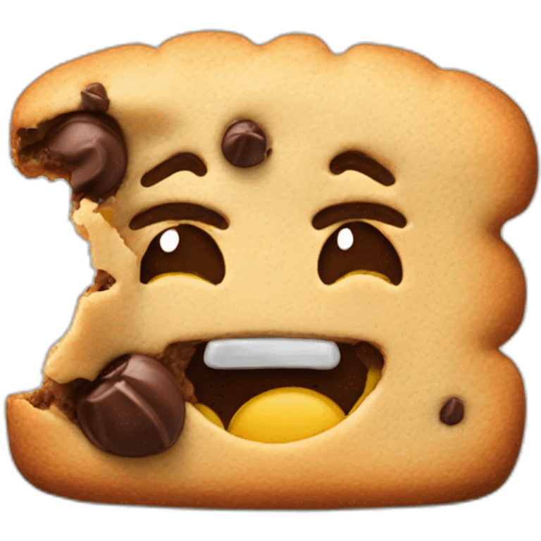 cookie with bite emoji