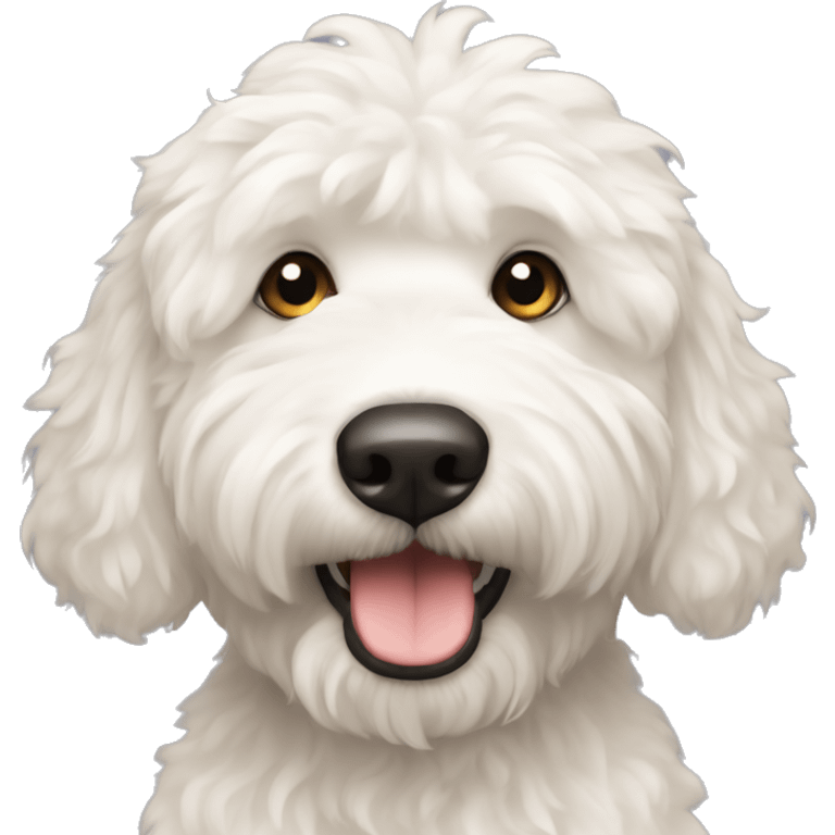 white fluffy labradoodle emoji