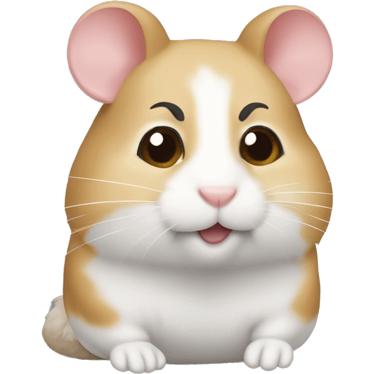 Yüzü siyah sırtı beyaz poposu siyah hamster emoji