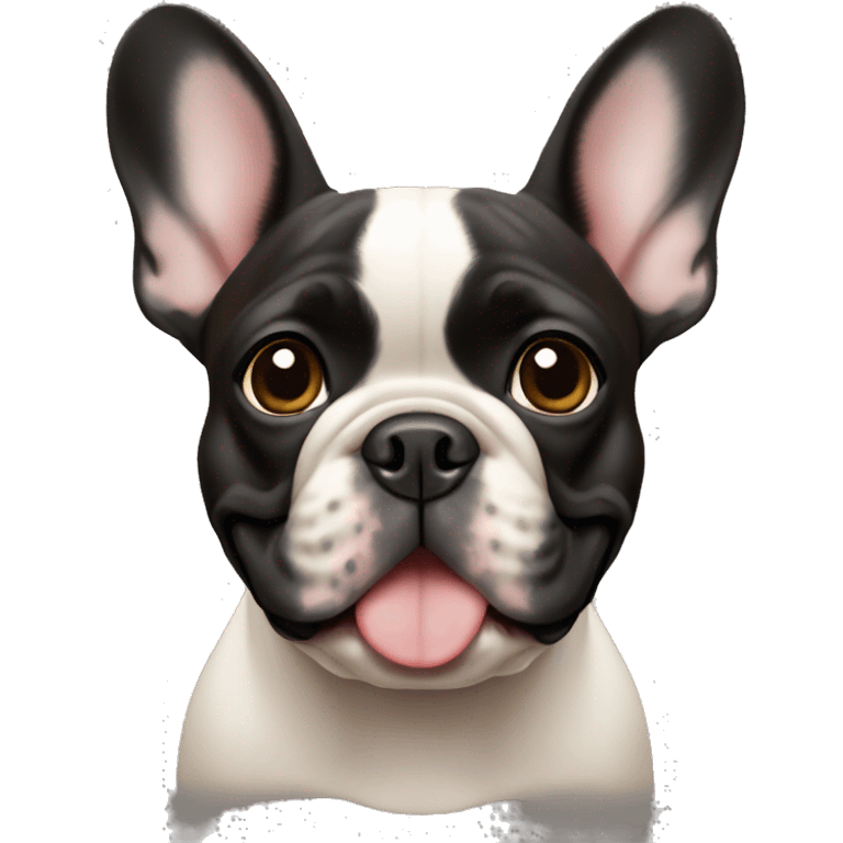 Black fawn French bulldog emoji