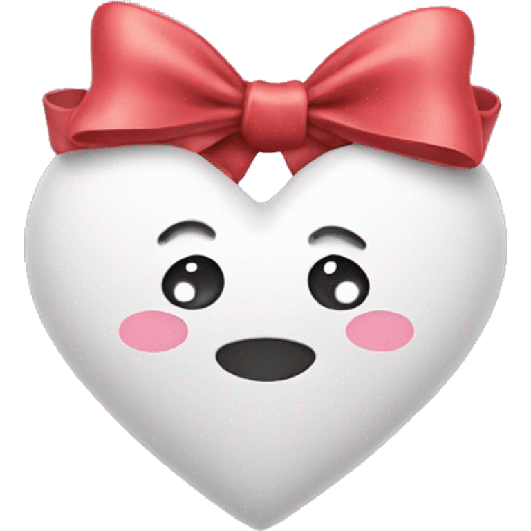 Heart with a bow emoji