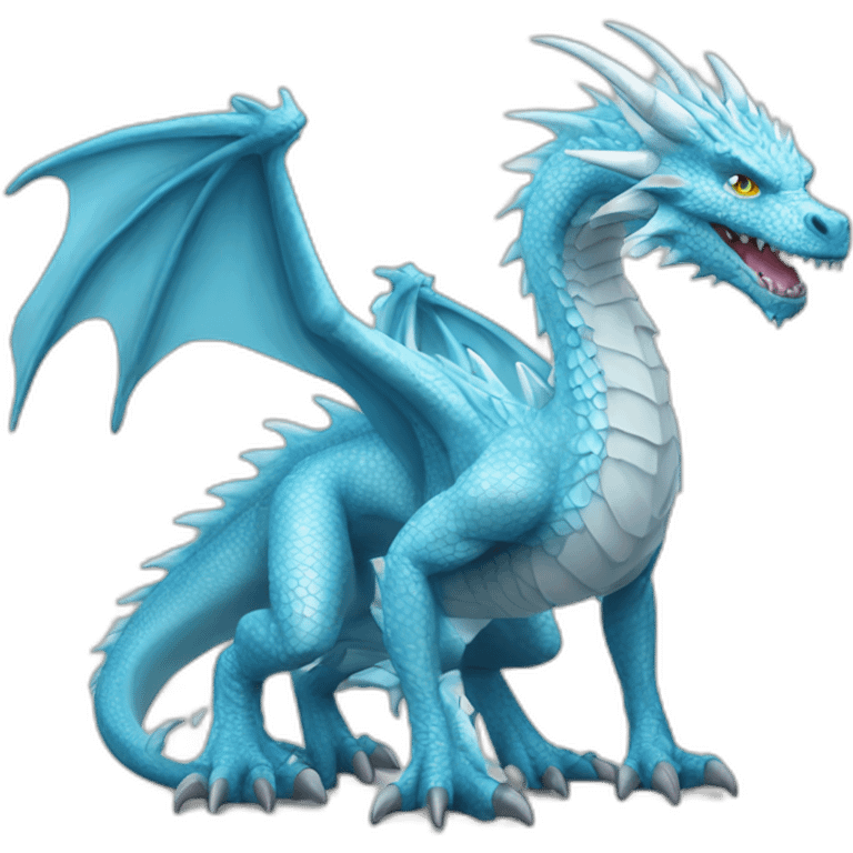 Ice-dragon, full-body emoji